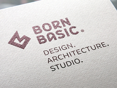 BornBasic Logo agency architecture bornbasic brand branding company creative design firm identity logo studio