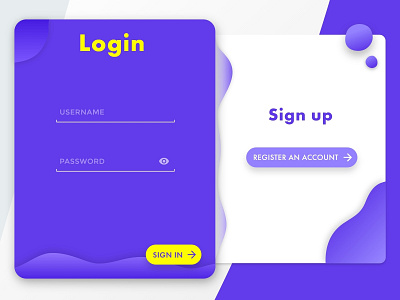 Login / signup sketch