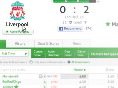 BetBrain Redesign - Almost there betting football interaction liverpool match preview redesign sports