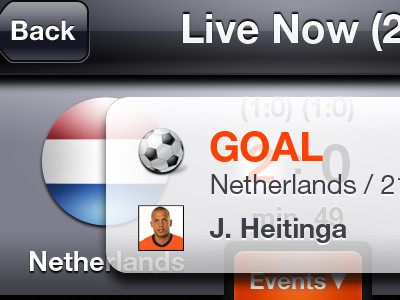 Iphone Football App — Goal app design football goal iphone live match preview soccer
