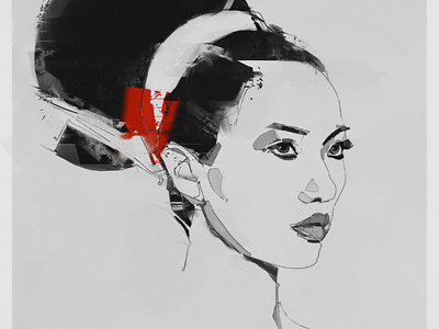 Po girl illustration portrait