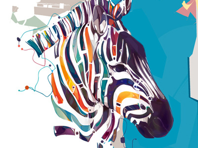 Va abstract animals background color portrait zebra