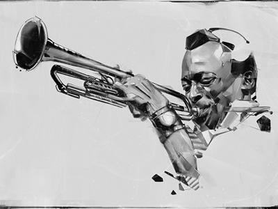 Jazz Art (Miles Davis) abstract design grafics music portrait