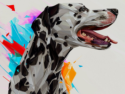 A Dog art background dog illustration portrait