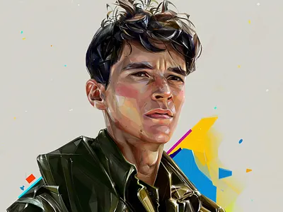 Fionn Whitehead background design illustration oscars portrait