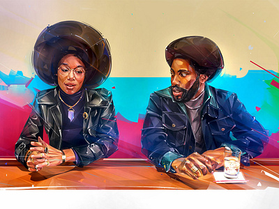 BLACKKKLANSMAN art background cover design illustration portrait