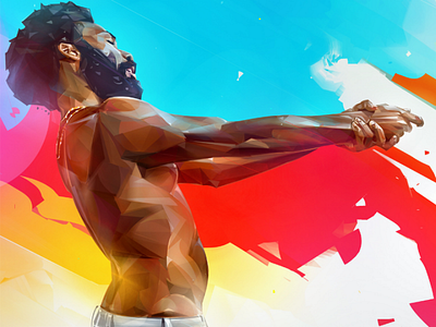 Childish Gambino. Grammy 2019. illustration portrait