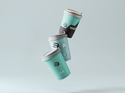 Cup Design for Nazdik brand cafe cup design identity