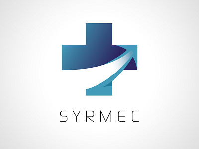 Syrmec Logo arrow blue logo medical