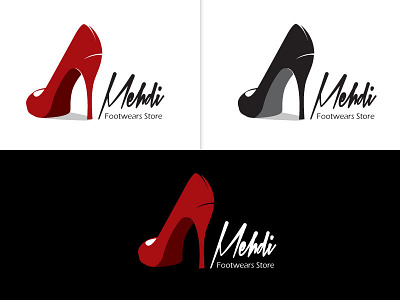 Mehdi Footwears brand footwear logo shoes vector