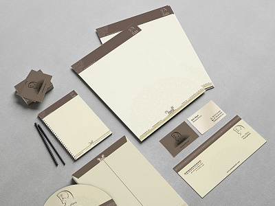 Pasargadsoft Business Set Brown Griffin identity legal print print design stationary