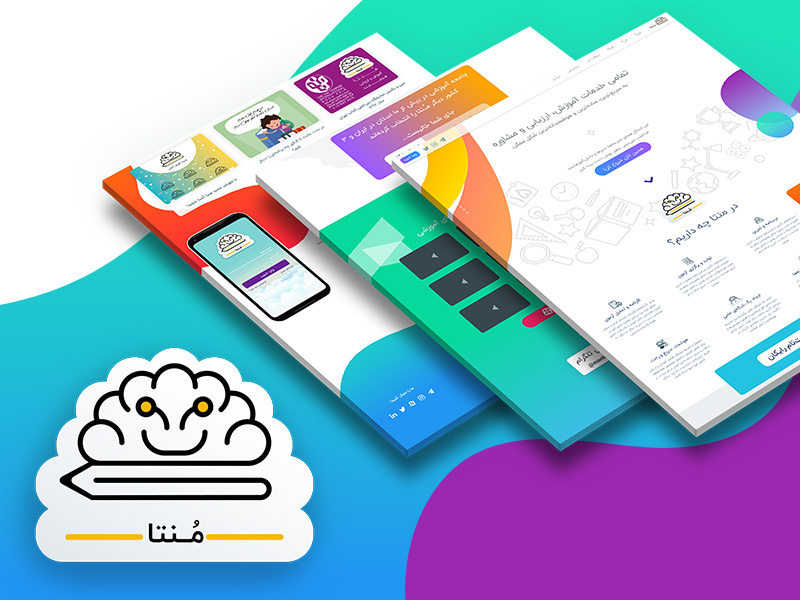 Monta Homepage madewithadobexd website colorful modern