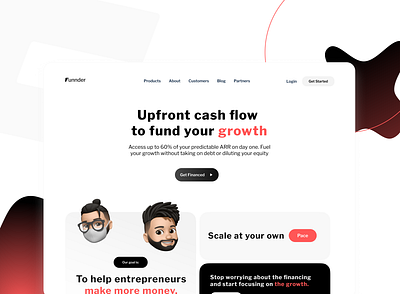 Finance for Startups 3d animation branding bubble.io design graphic design landingpage logo minimalistic minimalistic design modern motion graphics mvp new rounded saas startup ui ui design webdesign