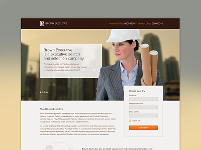 Brown Executive Wordpress Website flat form minimal ui ux website