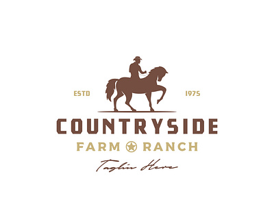 Cowboy cowboy cowboy hat cowboys horse logo ranch retro rodeo texas vintage
