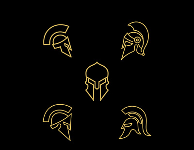 Spartan helmet icon logo spartan warrior