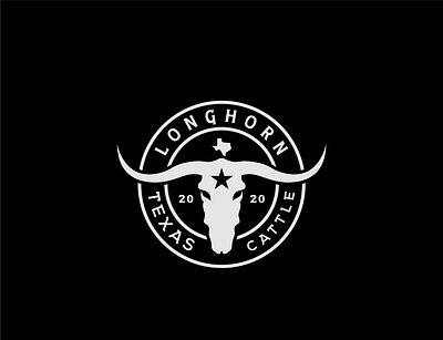 Longhorn badge logo bull logo logo design longhorn ranch rodeo vintage western