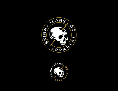 Skull - skeleton Jeans illustration jeans logo skeleton skull vintage