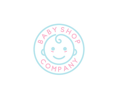 Baby shop logo babies baby clean logo mom parenting shop vector