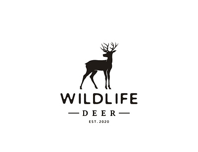 Deer animal deer design illustration logo vintage wildlife