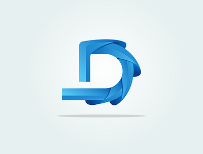 Letter D Logo abc blue brand clean d design icon identity letter lettering logo typography vector