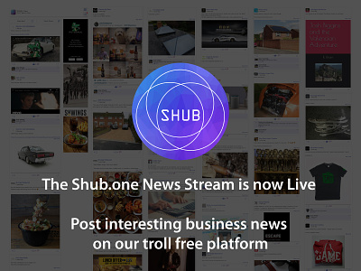 Shub.one Business Social Media News Stream blogger branding business campaign crowdfunding designer freelancer influencer portfolio social media socialmedia startups