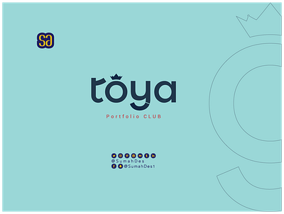 TOYA Company SMART LOGO art branding calligraphy company logo creative design idea identity logo smart typography