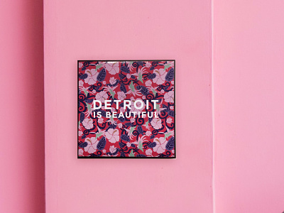 Detroit is Beautiful Print design flat illustration vector