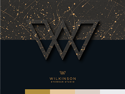 Wilkinson brand branding eyewear logo logotype metallic optician opticians