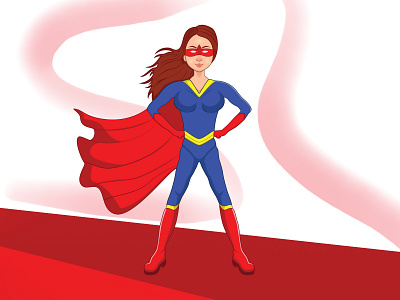 Comic-Super Girl animation branding cartoon character design identity illustration logo mascot character mascot logo vector