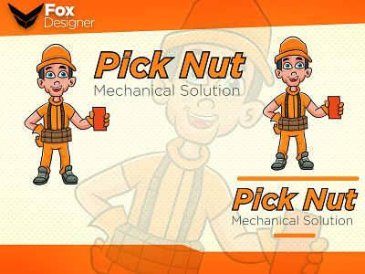 Pick Nut animation branding cartoon character cartoon design design identity illustrator logo mascot mascot character mascot design mascot logo typography vector