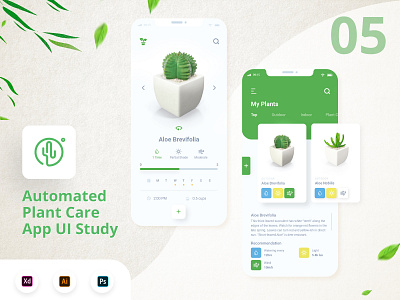 Plant Care App app branding design flat illustration logo minimal ui ux vector