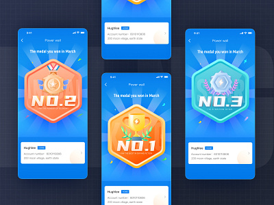 Medal-three design illustration ui