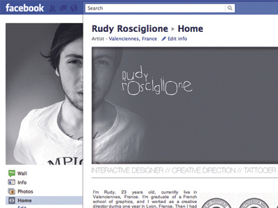 Facebook facebook fan page fb fbml play rudy rosciglione