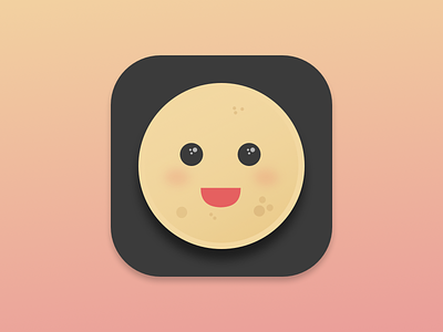 Pancake application icon application emoji icon minimal pancake smile
