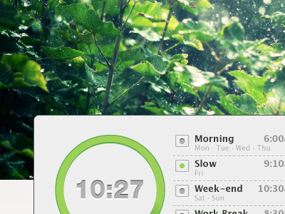 Magicalarm alarm am app application dring fun just magicalarm morning pm rain slow spotify stuff weather week end widget