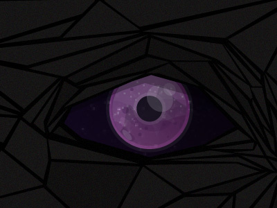 Violet eye from illustration grey illustration noise selective triangle universe violet