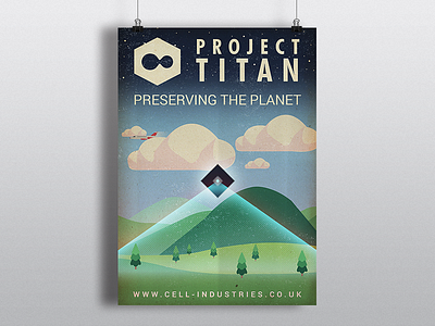 Project Titan Poster Mockup graphic design illustration poster print