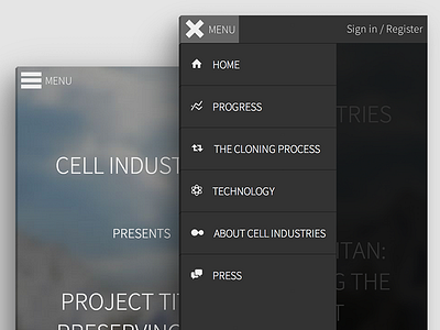 Cell Mobile Menu design icon menu mobile ui ux web