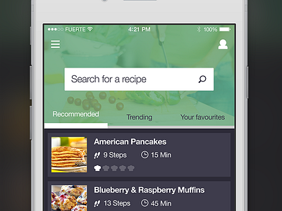 Recipe App Concept app design food iphone iphone6 ui ux