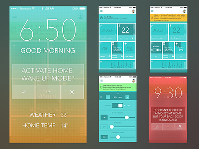 Smart home / internet of things app concept app design home mobile smart ui ux