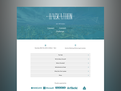 Hackathon Website css development front end html javascript mobile responsive ui ux website design