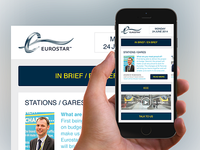 Eurostar Employee App Screen