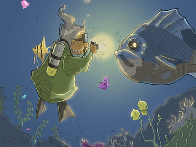 Scuba Dive digital art digital illustration digital painting illustration