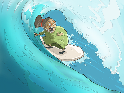 good times surfing characterdesign characters comic comic art design digital art digital illustration digital painting doodle illustration sketch