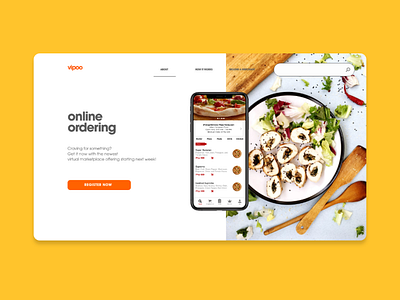 Online Ordering App Landing Page design designph online order philippines restaurants uidesigns uxdesign uxuidesign vip vipeso vipos virtualordering webinspiration webuiuxdesign