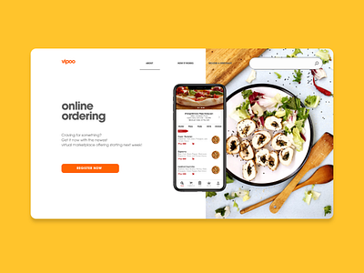 Online Ordering App Landing Page