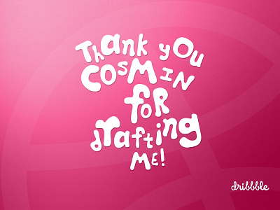 Debut "Thank you" Shot debut dribbble fun invite thank you thanks typography