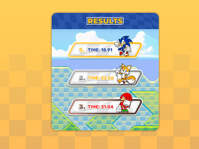 DailyUI #019: Leaderboard daily 100 challenge daily ui daily ui challenge dailyui leaderboard sonic