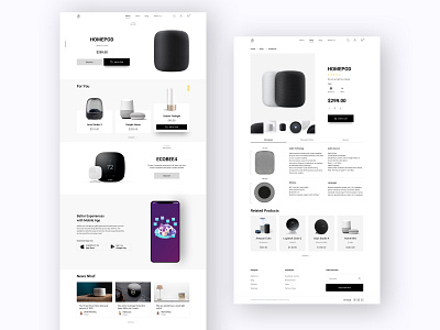 Product Smart Home Store design ui ux